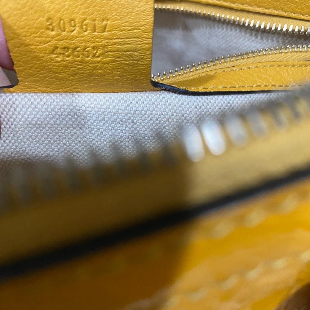 Gucci Guccissima Patent Leather Yellow Bag - Picture 5 of 9